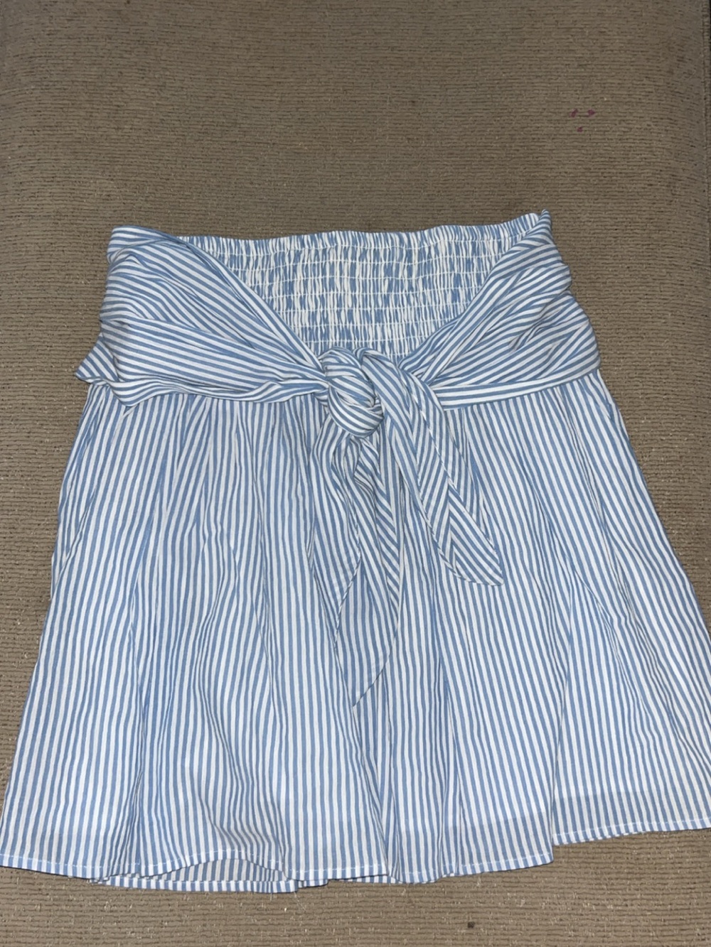 Loft Brand Women’s Blue & White Striped Tie-Waist Skirt